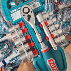 Bộ Tuýp 12 Chi Tiết 1/2 Inch Total THT141121 - Phụ Kiện Sửa Chữa Ô Tô Cỡ 10-24mm Chính Hãng, Bền Bỉ