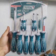 Bộ Tuốc Nơ Vít Dẹp & Bake 8 Chi Tiết Total THT250608 - Dụng Cụ Cầm Tay Chất Lượng Cao, Bền Bỉ Cho Sửa Chữa và Lắp Ráp