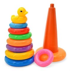 Đồ Chơi Xếp Hình Tháp Vòng Nhựa Cao 30cm - Đồ Chơi Giáo Dục Phát Triển Kỹ Năng Trẻ Em Từ 1 Tuổi