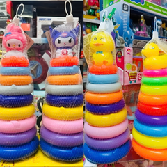 Đồ Chơi Xếp Hình Tháp Vòng Nhựa Cao 30cm - Đồ Chơi Giáo Dục Phát Triển Kỹ Năng Trẻ Em Từ 1 Tuổi