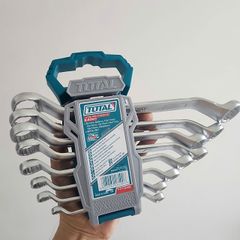 Bộ Cờ Lê 2 Đầu Vòng Total THT102486 - 8 Chi Tiết Kích Thước 6-22mm, Thép CR-V Cao Cấp, Chịu Lực Tốt, Dụng Cụ Sửa Chữa Chuyên Nghiệp