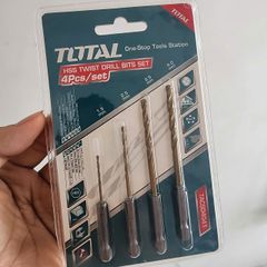 Bộ Mũi Khoan Kim Loại Đuôi Lục Giác 4 Chi Tiết Total TACSD4041 - Thiết Bị Cầm Tay Chuyên Dụng, Chất Lượng Cao, Khoan Chính Xác