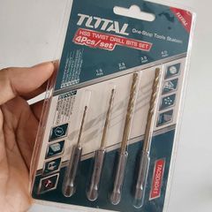 Bộ Mũi Khoan Kim Loại Đuôi Lục Giác 4 Chi Tiết Total TACSD4041 - Thiết Bị Cầm Tay Chuyên Dụng, Chất Lượng Cao, Khoan Chính Xác