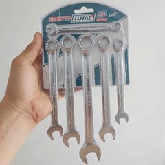 Bộ Cờ Lê Vòng Miệng 6 Chi Tiết 8-17mm Total THT102266 - Dụng Cụ Cầm Tay Tiện Lợi, Chất Liệu Thép CR-V Chắc Chắn