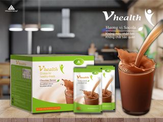 Bột Dinh Dưỡng Vhealth Socola - Hỗ Trợ Giảm Cân Tự Nhiên, Nguồn Dinh Dưỡng Cao Cấp, Hộp 20 Gói, Thực Phẩm Lành Mạnh