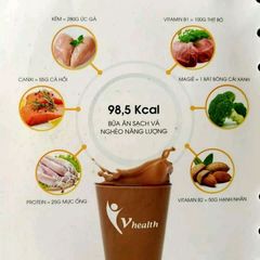 Bột Dinh Dưỡng Vhealth Socola - Hỗ Trợ Giảm Cân Tự Nhiên, Nguồn Dinh Dưỡng Cao Cấp, Hộp 20 Gói, Thực Phẩm Lành Mạnh