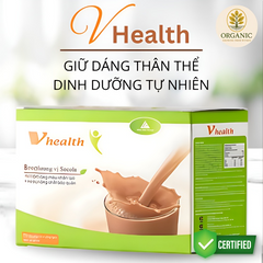 Bột Dinh Dưỡng Vhealth Socola - Hỗ Trợ Giảm Cân Tự Nhiên, Nguồn Dinh Dưỡng Cao Cấp, Hộp 20 Gói, Thực Phẩm Lành Mạnh