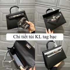 Túi KL chữ H dáng lùn tag bạc size 19-22 hàng QC cao cấp