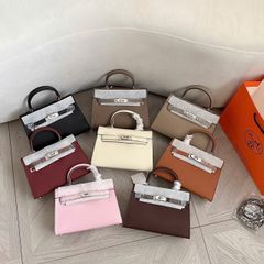 Túi KL chữ H dáng lùn tag bạc size 19-22 hàng QC cao cấp