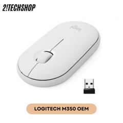 Chuột Không Dây Logitech M350 Pebble Silent - Thiết Kế Hiện Đại, Kết Nối Bluetooth/USB, Yên Tĩnh, Nhỏ Gọn Cho PC/Laptop