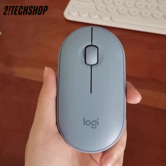 Chuột Không Dây Logitech M350 Pebble Silent - Thiết Kế Hiện Đại, Kết Nối Bluetooth/USB, Yên Tĩnh, Nhỏ Gọn Cho PC/Laptop