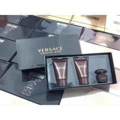 Bộ Mỹ Phẩm Versace Crystal Noir - Nước Hoa & Sữa Dưỡng Thể 25ml + 5ml - Sang Trọng & Quyến Rũ