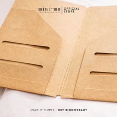 Kraft Folder MINI-MO cho Sổ Tay Midori KF-01 - Giấy KRAFT 300GSM, Phụ Kiện Đính Kèm và Decor Thông Minh