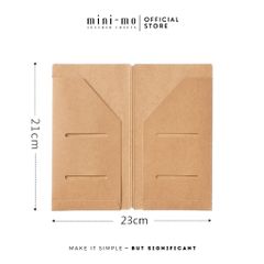 Kraft Folder MINI-MO cho Sổ Tay Midori KF-01 - Giấy KRAFT 300GSM, Phụ Kiện Đính Kèm và Decor Thông Minh