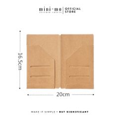 Kraft Folder MINI-MO cho Sổ Tay Midori KF-01 - Giấy KRAFT 300GSM, Phụ Kiện Đính Kèm và Decor Thông Minh