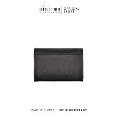 Ví Da Mini Unisex Handmade EPSOM - Túi Đựng Thẻ Đen NERO & Xanh Than OCEAN CHARCOAL, Thiết Kế Nhỏ Gọn, Đủ Ngăn Thẻ
