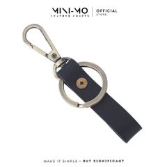 Móc Chìa Khóa Mini-Mo Da Bò Thật MK-01 - Khoen Thép Không Gỉ, Bảo Hành Trọn Đời, Phụ Kiện Thời Trang Cao Cấp