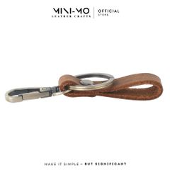 Móc Chìa Khóa Mini-Mo Da Bò Thật MK-01 - Khoen Thép Không Gỉ, Bảo Hành Trọn Đời, Phụ Kiện Thời Trang Cao Cấp