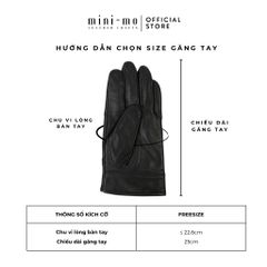 Găng Tay Da Cừu MINI MO - Lót Lông Ấm Áp, Phong Cách Nam Tính, Kiểu Dáng Kẻ Sang Trọng Cho Mùa Đông