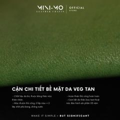 Sổ Tay Ghi Chép MINI-MO Da Bò Veg Tan Nhuộm Thủ Công, Kích Thước 18x12cm - Quà Tặng Ý Nghĩa Cho Người Sáng Tạo