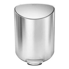 Thùng rác đạp chân Simplehuman 6L inox bền đẹp, thiết kế hiện đại - Thùng rác cho phòng tắm và văn phòng, chống dấu vân tay