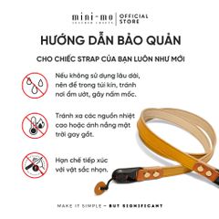 Dây Đeo Máy Ảnh DSLR/Mirrorless MINI-MO Da Bò Veg Tan Thủ Công, Thiết Kế Tối Giản, An Toàn và Tiện Dụng - Quà Tặng Độc Đáo Cho Photographer