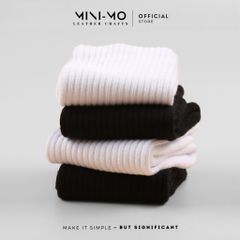 Tất vớ cổ cao trơn Unisex MINI-MO 100% Cotton êm ái dày dặn thoáng khí, ấm áp mùa đông. TVCC-01