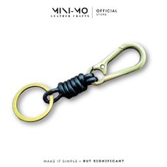 Móc chìa khóa MINI-MO dây da bò thật, khoen thép không gỉ, bảo hành da trọn đời MK-02