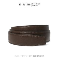 Thắt Lưng Nam MINI-MO Bản 3.4cm Chất Liệu Da Epsom Crater Brown Thiết Kế Nam Tính Tinh Tế