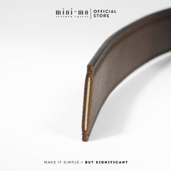Thắt Lưng Nam MINI-MO Bản 3.4cm Chất Liệu Da Epsom Crater Brown Thiết Kế Nam Tính Tinh Tế