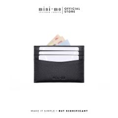 Ví Thẻ Card Holder Unisex Da Bò EPSOM Mix NAPPA - Thiết Kế Nhỏ Gọn, Phong Cách Thanh Lịch - Mẫu VMN-004 Chính Hãng