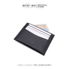 Ví Thẻ Card Holder Unisex Da Bò EPSOM Mix NAPPA - Thiết Kế Nhỏ Gọn, Phong Cách Thanh Lịch - Mẫu VMN-004 Chính Hãng