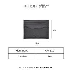 Ví Thẻ Card Holder Unisex Da Bò EPSOM Mix NAPPA - Thiết Kế Nhỏ Gọn, Phong Cách Thanh Lịch - Mẫu VMN-004 Chính Hãng