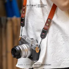 Dây Đeo Máy Ảnh DSLR/Mirrorless MINI-MO Da Vachetta Nâu Indochine - Phụ Kiện Chất Lượng Cao Cho Photographer