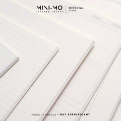 Ruột sổ tay MINI-MO, định lượng 100gsm-32 tờ, refillable cho sổ Midori Journals - RFM-01