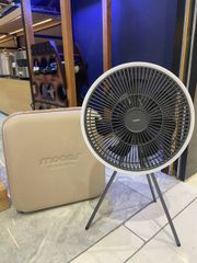 Quạt Tích Điện Không Dây Kiêm Đèn LED Mooas - 2in1, 7 Chế Độ Gió, Pin 10000mAh, Thích Hợp Đi Cắm Trại, Làm Đèn Ngủ