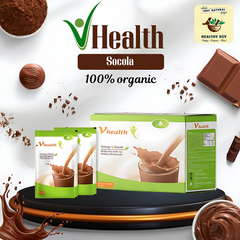Bột dinh dưỡng Vhealth Socola 100% tự nhiên - Giàu dinh dưỡng, hỗ trợ tăng/giảm cân hiệu quả, bữa ăn nhanh gọn lý tưởng cho sức khỏe