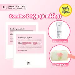 Combo 2 Hộp Mặt Nạ Thạch Collagen Hàn Quốc IMU Deep Collagen Jelly Pack - Dưỡng Ẩm, Chống Lão Hóa, Làm Sáng Da - 8 Miếng 34g