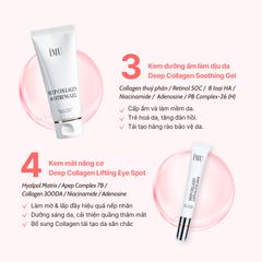 Bộ Quà Tặng Dưỡng Da Chống Lão Hóa IMU Deep Collagen Lifting - 4 Món Tinh Chất, Mặt Nạ Gel, Gel Dưỡng Ẩm và Kem Mắt Hàn Quốc