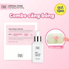 Combo Mặt Nạ Thạch Collagen IMU 4 Miếng + Tinh Chất Ampoule 50ml - Dưỡng Ẩm Chống Lão Hóa, Làm Sáng Da Hàn Quốc