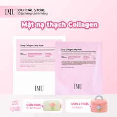 Mặt Nạ Thạch Collagen iMU Deep Jelly Pack 34g - Dưỡng Ẩm, Trắng Da, Phục Hồi, Chậm Lão Hóa - Hộp 4 Miếng Xuất Xứ Hàn Quốc