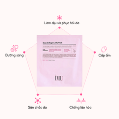 Mặt Nạ Thạch Collagen iMU Deep Jelly Pack 34g - Dưỡng Ẩm, Trắng Da, Phục Hồi, Chậm Lão Hóa - Hộp 4 Miếng Xuất Xứ Hàn Quốc