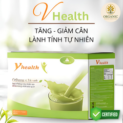 Bột Dinh Dưỡng Vhealth Matcha - Ăn Kiêng Tiện Lợi, Giàu Dưỡng Chất Giúp Tăng/Giảm Cân Tự Nhiên - Hộp 20 Gói
