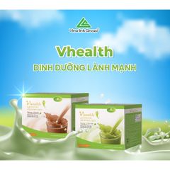Bột Dinh Dưỡng Vhealth Matcha Hữu Cơ - Bữa Ăn Tiện Lợi, Giàu Dinh Dưỡng, Hỗ Trợ Tăng/Giảm Cân - Hộp 20 Gói Thơm Ngon