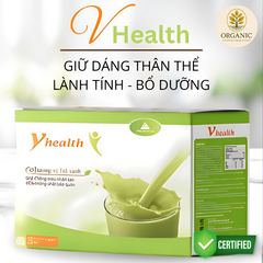 Bột Dinh Dưỡng Vhealth Matcha Hỗ Trợ Giảm Cân Tự Nhiên - Hộp 20 Gói Nguyên Liệu Hữu Cơ, Thơm Ngon, Tiện Lợi Cho Ngày Bận Rộn