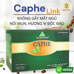 Cà Phê Decaf Cao Cấp Caphelink New - Tỉnh Táo Tự Nhiên, Ngon Mê Ly, Hộp 20 Gói Thảo Mộc Hữu Cơ, Không Gây Say, Hơi Nóng