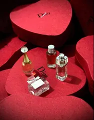 Set Dior 4 chai hình trái tim đỏ