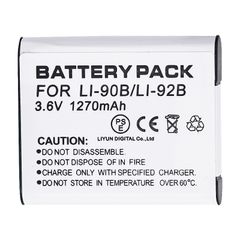Pin Máy Ảnh Olympus Li-90B/92B - Tương Thích với Stylus SH-1, SH-2, SH-3, SH-50, SH-60, TG-1, TG-1 Tough - Sạc Nhanh, Thời Gian Sử Dụng Lâu