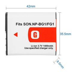 Pin Máy Ảnh Sony NP-BG1/FG1 Tương Thích DSC-W300, W200, W170, W150, W130, W120 - Dung Lượng 1090mAh, Thiết Kế Nhỏ Gọn, Hiệu Suất Cao