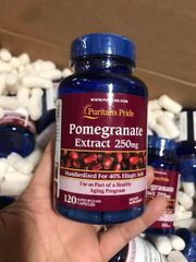 Viên Uống Chống Nắng Chiết Xuất Lựu 250Mg - Bảo Vệ Da Khỏi Tia UV, Dưỡng Ẩm và Ngăn Lão Hóa, 120 Viên Puritan's Pride